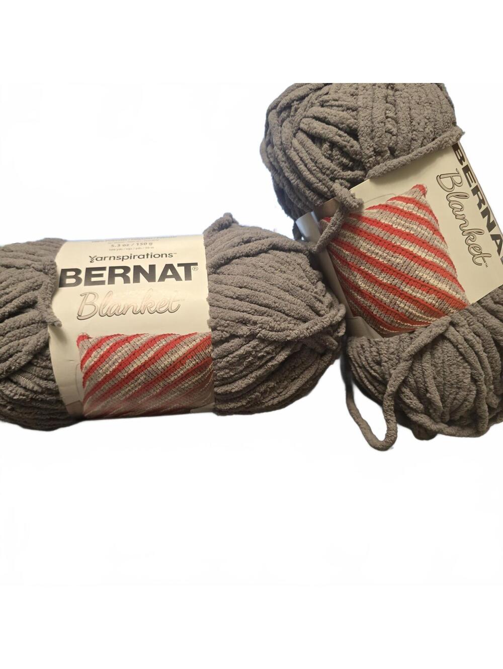 Bernat Blanket Dark Gray Yarn - 2 Pack of 150g/5.3oz -